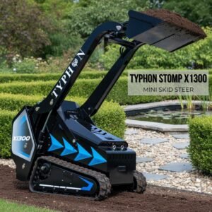 Brand New TYPHON STOMP X1300 25HP Kubota Diesel Mini Skid Steer Loader