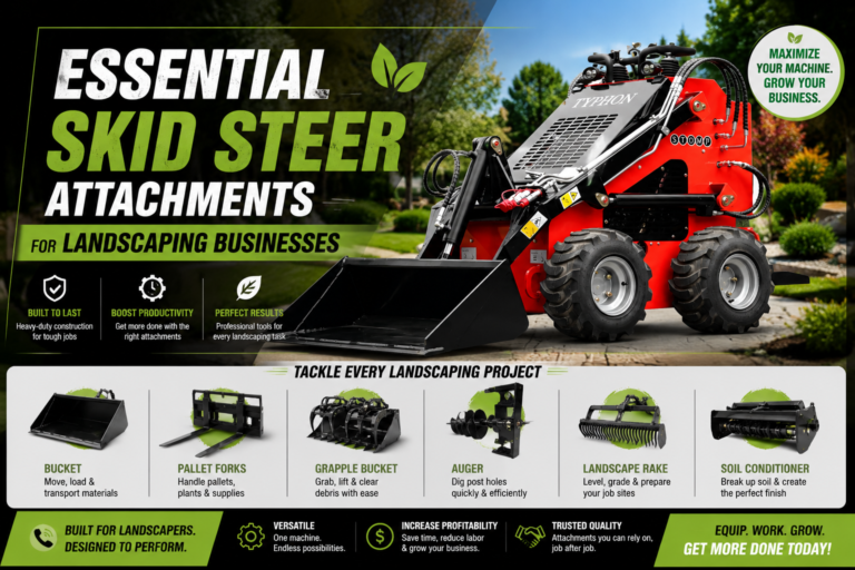 Why You Need Essential Skid Steer Attachments for Landscaping