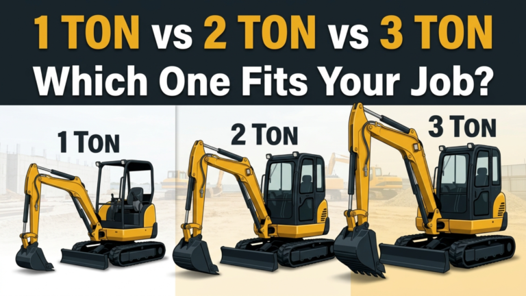 Compact Excavators: 1 Ton vs 2 Ton vs 3 Ton, Which One Fits Your Job?