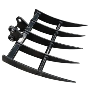 Rake: Mini Excavator Attachment for Grading, Leveling, Loosening , Removing Soil USA – main product image