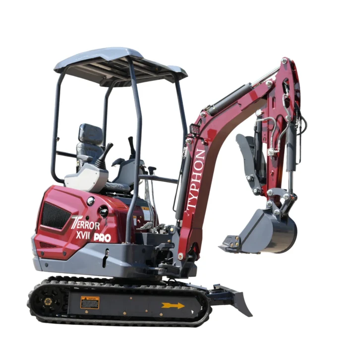 1-115.webp TYPHON TERROR XVII PRO 3800 lbs Mini Excavator Kubota Diesel, Hydraulic Thumb, Dozer Blade & Boom… – main product image