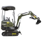 TYPHON TERROR XIII PRO Mini Excavator – 1.3 Ton Trench Digger with Canopy, Hydraulic Thumb Clip… – main product image
