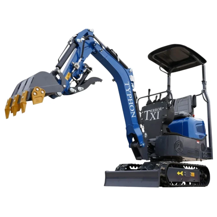 1-133.webp TYPHON TERROR XI STORM Mini Excavator – 1.1 Ton Trench Digger with Boom Swing, Hydraulic Thumb… – main product image