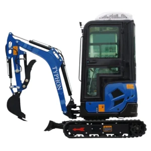 2025 4,000 lb TYPHON TERROR XVII Cabin Mini Excavator Rubber Track with Kubota D902 Diesel Engine… – main product image