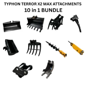 Ultimate 10 in 1 Attachment for TYPHON TERROR X2 Pro & X2 Max Mini Excavator – main product image