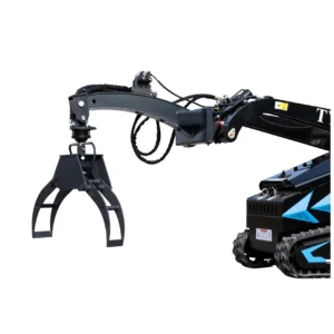 360° Hydraulic Rotary Wood Grabber for TYPHON STOMP X1300 & STOMP 509 Mini Skid Steers – main product image