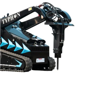 Hydraulic Rock & Concrete Breaker Hammer for TYPHON STOMP X1300 & STOMP 509 Mini Skid Steer Loader – main product image