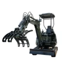 Compact Grapple Attachment for TERROR XXV and other 2.1-3 Ton Mini Excavators Wide Opening Wood… – main product image