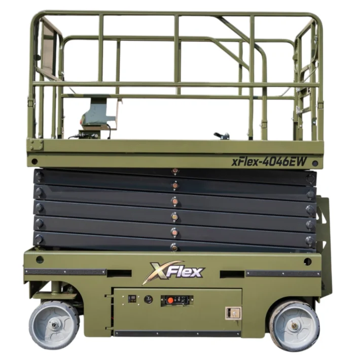 1-90.webp TYPHON xFlex-4046EW Electric Wheel Scissor Lift 2.6 Ton operating weight and 40ft platform height… – main product image