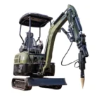Mini Excavator Hydraulic Wood Splitter Drill Attachment 150mm TYPHON Compatible – main product image