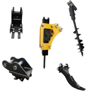5-in-1 0.8-2 Ton Excavator Attachments Quick Coupler Bucket Ripper Auger Hammer – main product image