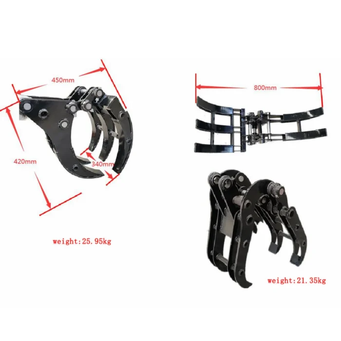 2-114.webp TYPHON Attachments Grapple Attachment for Mini Excavators Grabber USA – product detail image 1