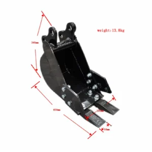 200mm Narrow Bucket: Attachment for TYPHON Mini Excavators USA – product detail image 1
