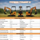 Typhon Tyrant X 1 Ton Mini Excavator with 13.5HP Briggs & Stratton Engine, Hydraulic Oil Cooler &… – product detail image 1