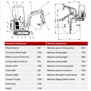 TYPHON TERROR XV STORM Mini Excavator – 1.05 Ton Trench Digger 13.5hp B&S EPA Engine USA – product detail image 1