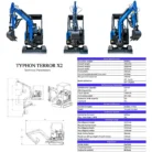 TYPHON TERROR X2 STORM Mini Excavator 2.5 Ton Diesel Kubota V1505 Engine USA – product detail image 1
