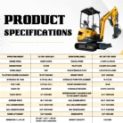 TYPHON TERROR XVII PRO 3800 lb Mini Excavator, Kubota D902 Diesel, Hydraulic Thumb, Pilot… – product detail image 1