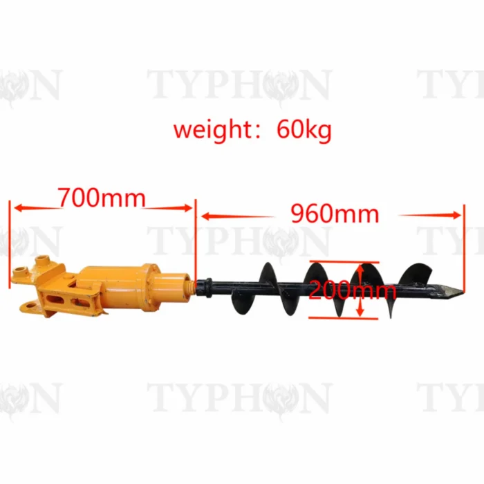 2-22.webp 2.5 ton Excavator Attachment Hydraulic Earth Auger Post Hole Digger 8inch Diameter TERROR X2 PRO – product detail image 1