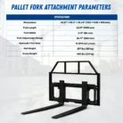 TYPHON Skoop Hydraulic Pallet Fork Attachment for Wheel Loader 43 Inch 11.1 GPM – product detail image 1