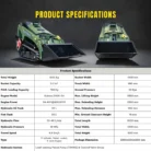 TYPHON Stomp V1000 24HP Kubota D1105 Water Cooled Diesel Skid Steer Pilot Control – product detail image 1