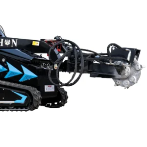 Hydraulic Swing Stump Grinder Attachment for TYPHON STOMP X1300 & STOMP 509 Mini Skid Steers – product detail image 1
