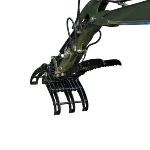 Compact Grapple Attachment for TERROR XXV and other 2.1-3 Ton Mini Excavators Wide Opening Wood… – product detail image 1