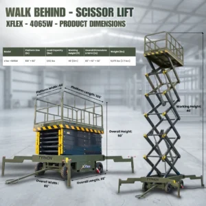 TYPHON xFlex-4065W Walk-Behind Scissor Lift 2.7 Ton with Assisted Walking, Manual outriggers of 40… – product detail image 1
