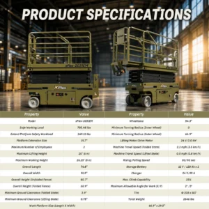 TYPHON xFLEX-2031EM 1.2 Ton Electric Mini Scissor Lift with 20ft Max Platform Height and 19.7"… – product detail image 1