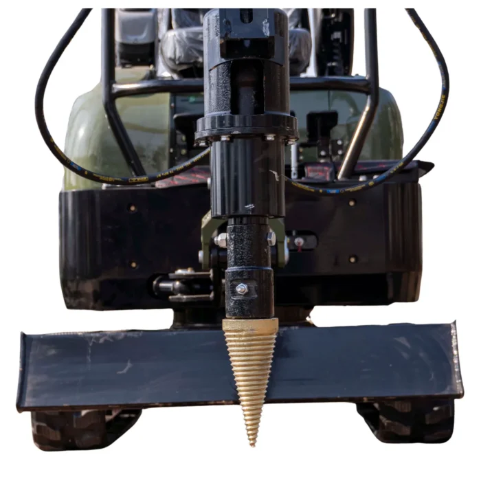 2-96.webp Mini Excavator Hydraulic Wood Splitter Drill Attachment 150mm TYPHON Compatible – product detail image 1