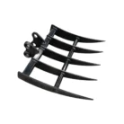 Rake: Mini Excavator Attachment for Grading, Leveling, Loosening , Removing Soil USA – product detail image 2
