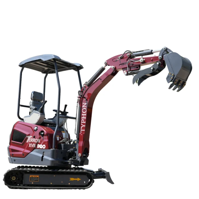 3-116.webp TYPHON TERROR XVII PRO 3800 lbs Mini Excavator Kubota Diesel, Hydraulic Thumb, Dozer Blade & Boom… – product detail image 2
