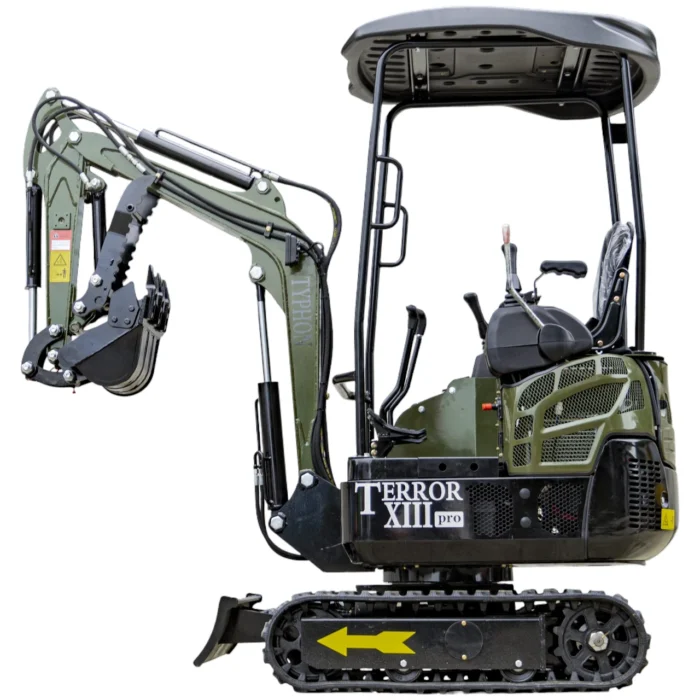 3-128.webp TYPHON TERROR XIII PRO Mini Excavator – 1.3 Ton Trench Digger with Canopy, Hydraulic Thumb Clip… – product detail image 2