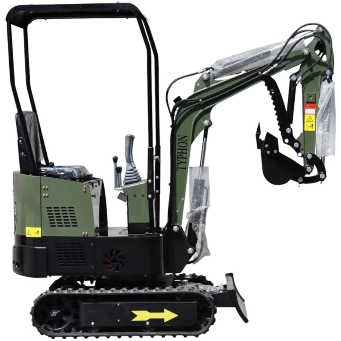 3-131.webp TYPHON TERROR X STORM Mini Excavator – 1 Ton Trench Digger with Canopy, Hydraulic Thumb Clip… – product detail image 2