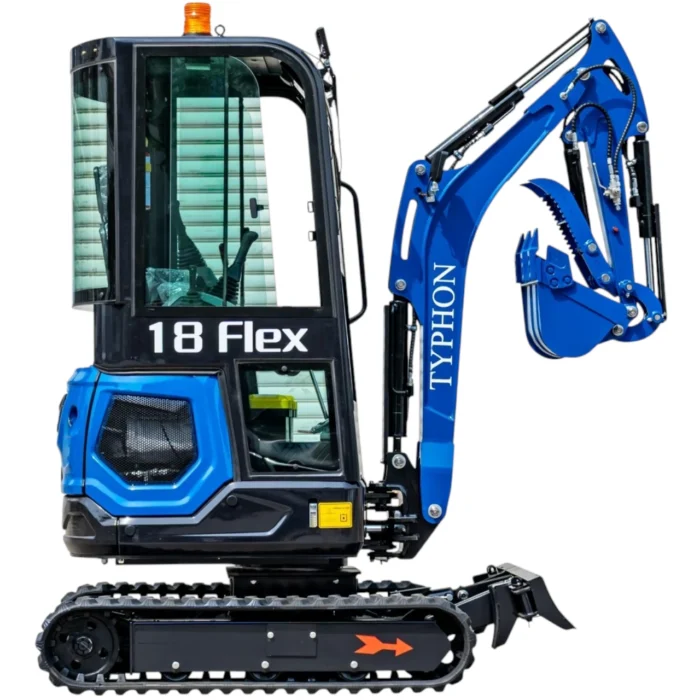 3-132.webp TYPHON 18 FLEX PRO 1.8 Ton Mini Excavator USA with 12 attachments – product detail image 2