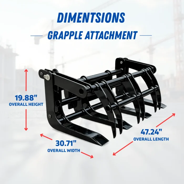 3-34-1-1.webp TYPHON Skoop Heavy-Duty Wheel Loader Log Grapple 295 lbs Robust Log & Brush Handler with 6+4 Tine… – product detail image 2