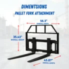 TYPHON Skoop Hydraulic Pallet Fork Attachment for Wheel Loader 43 Inch 11.1 GPM – product detail image 2