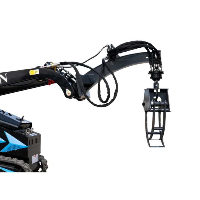 360° Hydraulic Rotary Wood Grabber for TYPHON STOMP X1300 & STOMP 509 Mini Skid Steers – product detail image 2