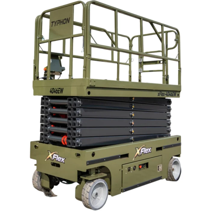 3-91.webp TYPHON xFlex-4046EW Electric Wheel Scissor Lift 2.6 Ton operating weight and 40ft platform height… – product detail image 2