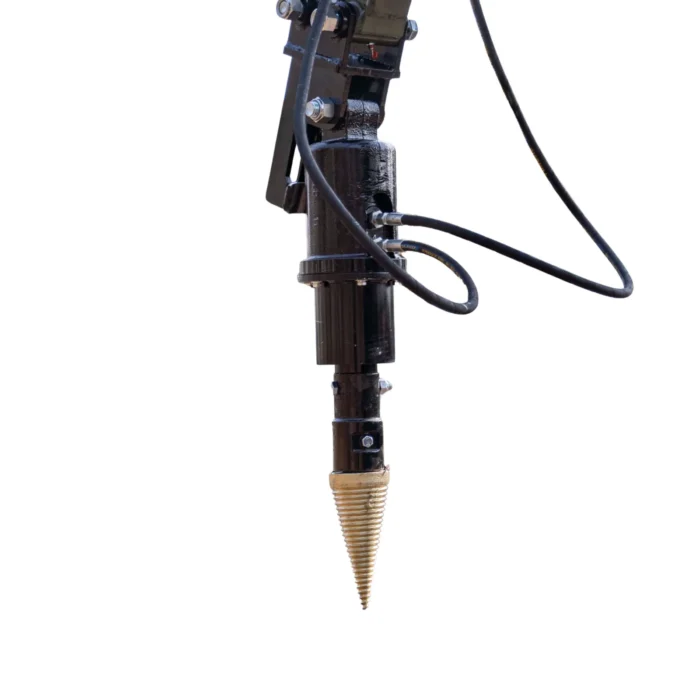 3-96.webp Mini Excavator Hydraulic Wood Splitter Drill Attachment 150mm TYPHON Compatible – product detail image 2