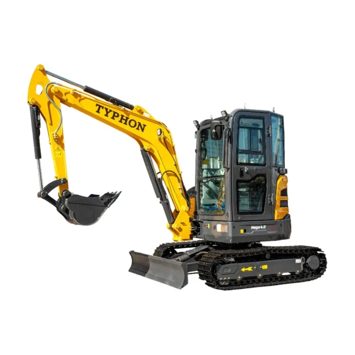 4-118.webp TYPHON NAGA 4.0 Mini Excavator with 4 Ton 24.4hp Yanmar Diesel Engine Metal Track ISO SAE control… – product detail image 3