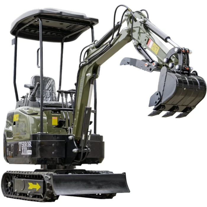 4-126.webp TYPHON TERROR XIII PRO Mini Excavator – 1.3 Ton Trench Digger with Canopy, Hydraulic Thumb Clip… – product detail image 3