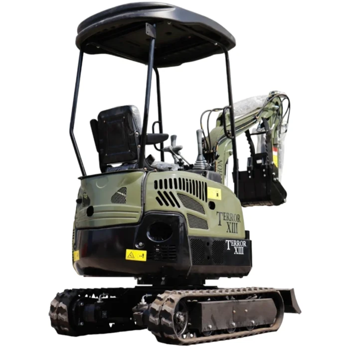 TYPHON TERROR XIII Mini Excavator – 1.3 Ton Trench Digger with Canopy, Hydraulic Thumb Clip… – product detail image 3