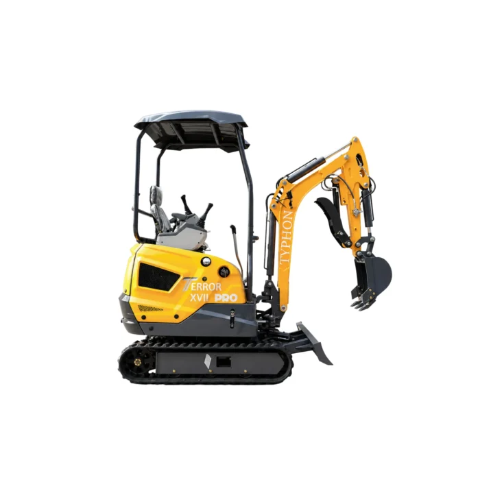 TYPHON TERROR XVII PRO 3800 lb Mini Excavator, Kubota D902 Diesel, Hydraulic Thumb, Pilot… – product detail image 3