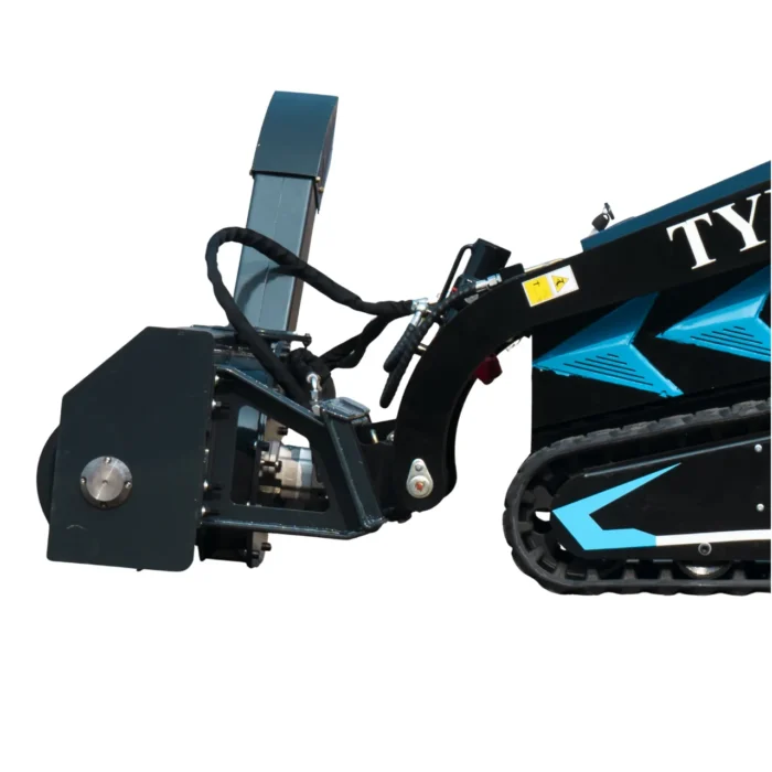 1100mm Hydraulic Snow Blower Attachment for TYPHON STOMP X1300 & STOMP 509 Mini Skid Steers – product detail image 3