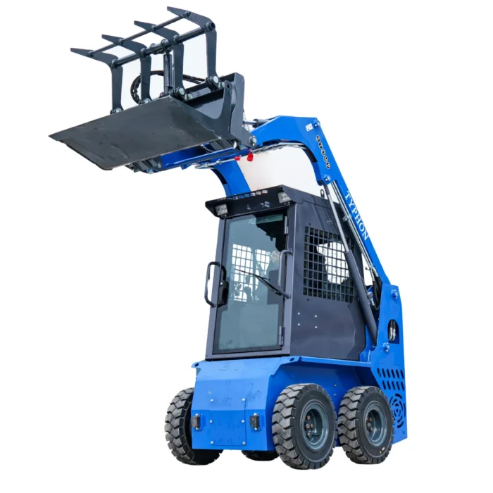 Heavy-Duty Solid Bottom Grapple Bucket for TYPHON STOMP X1300 & STOMP 509 Mini Skid Steers – product detail image 3