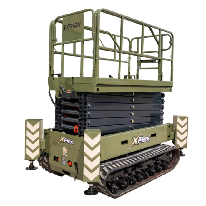 4-92.webp TYPHON xFlex-4068ET Electric Rubber Track Scissor Lift 3.2 Ton with 5.4HP Hydraulic Pump Motor… – product detail image 3