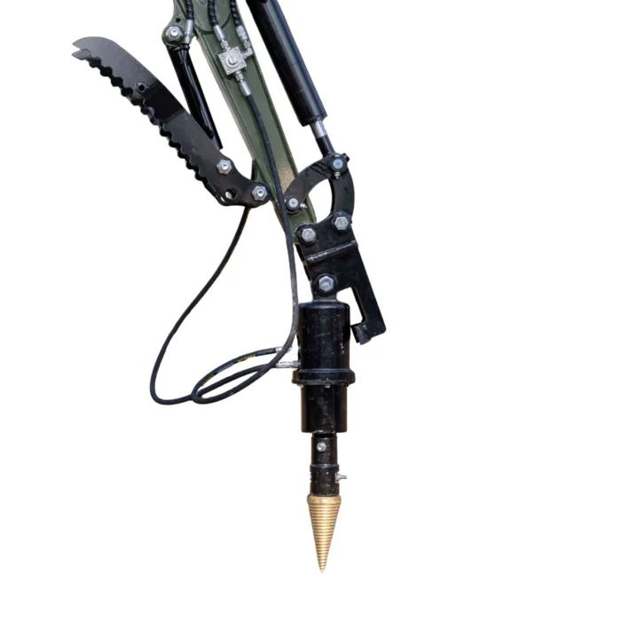 4-96.webp Mini Excavator Hydraulic Wood Splitter Drill Attachment 150mm TYPHON Compatible – product detail image 3