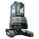 TYPHON TERROR XXV Diesel Mini Excavator 2.7 Ton, 25.1 hp Kubota D1105 RetractableTracks, AC Cabin – product detail image 4