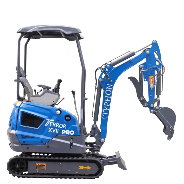 5-142.webp New TYPHON TERROR XVII PRO 3800 lb Mini Excavator – Kubota Diesel, Premium Hydraulics, 14kN Dig… – product detail image 4