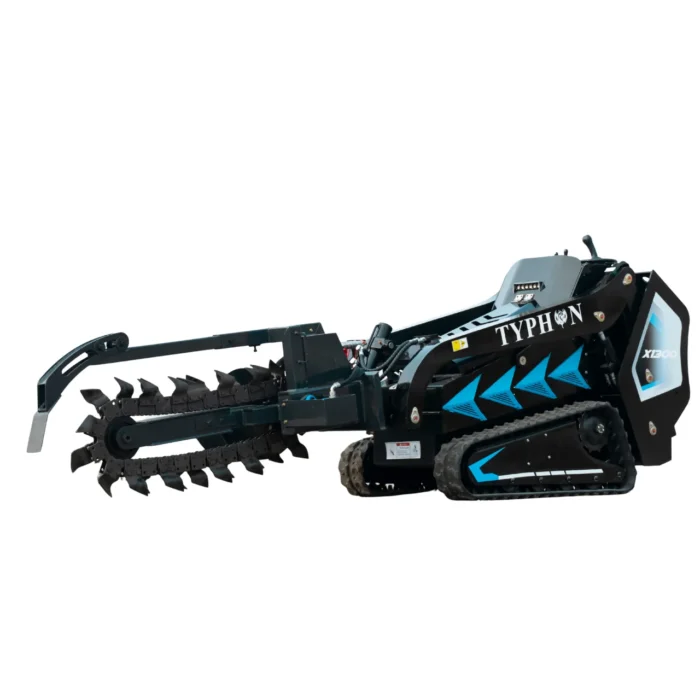 800mm Hydraulic Chain Trencher Attachment for TYPHON STOMP X1300 & STOMP 509 Mini Skid Steers – product detail image 4